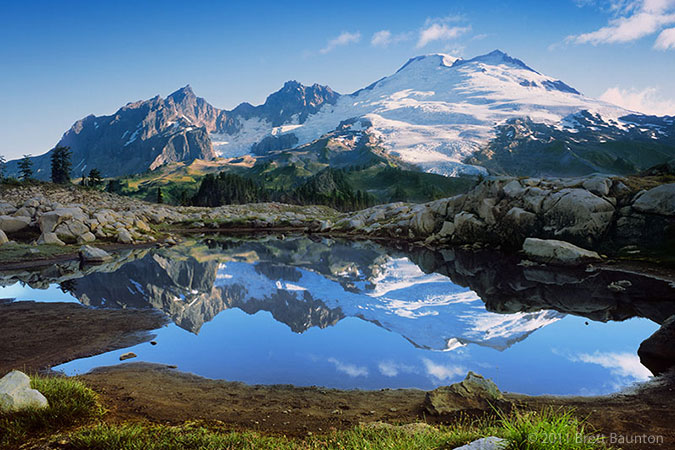 Mount Baker reflection in alpine pond
