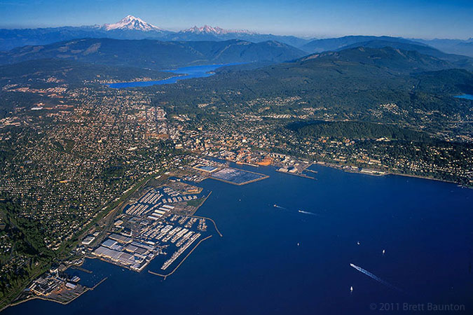 Mount Baker, Bellingham, aerial