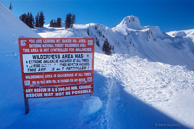Backcountry Ski dangers sign, Mt. Baker5